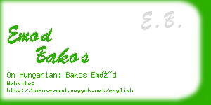 emod bakos business card